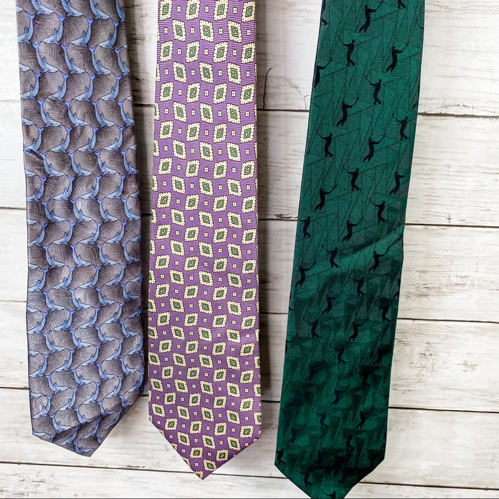Set of 3 Men's Jewel Toned Ties